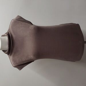 Chico's Mock Neck Cap Sleeve Top Women's  Small In Light Brown Travel  Office